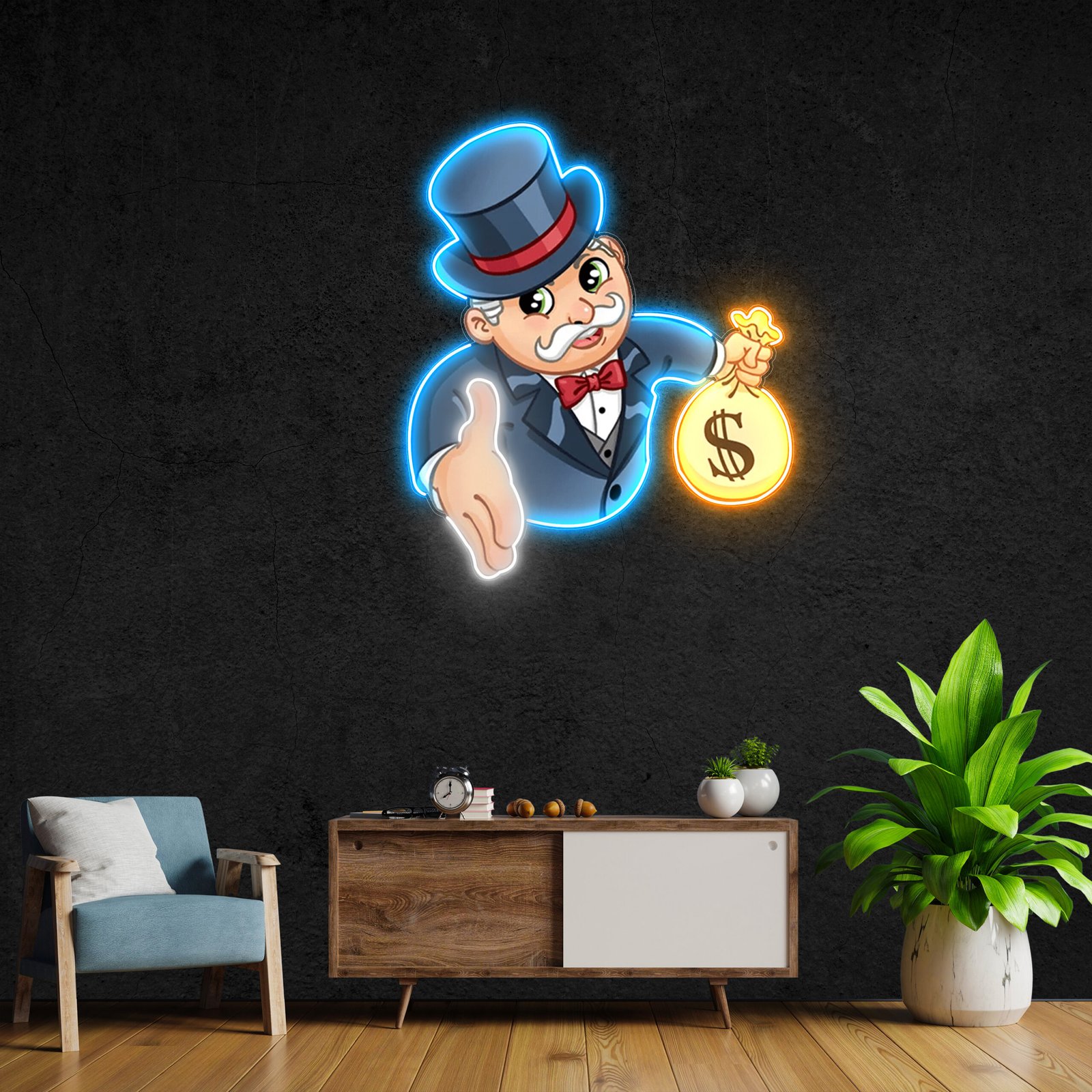 MONOPOLY CASH BAG NEON POP ART