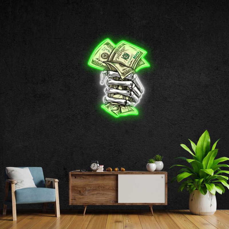 DEATH MONEY NEON POP ART